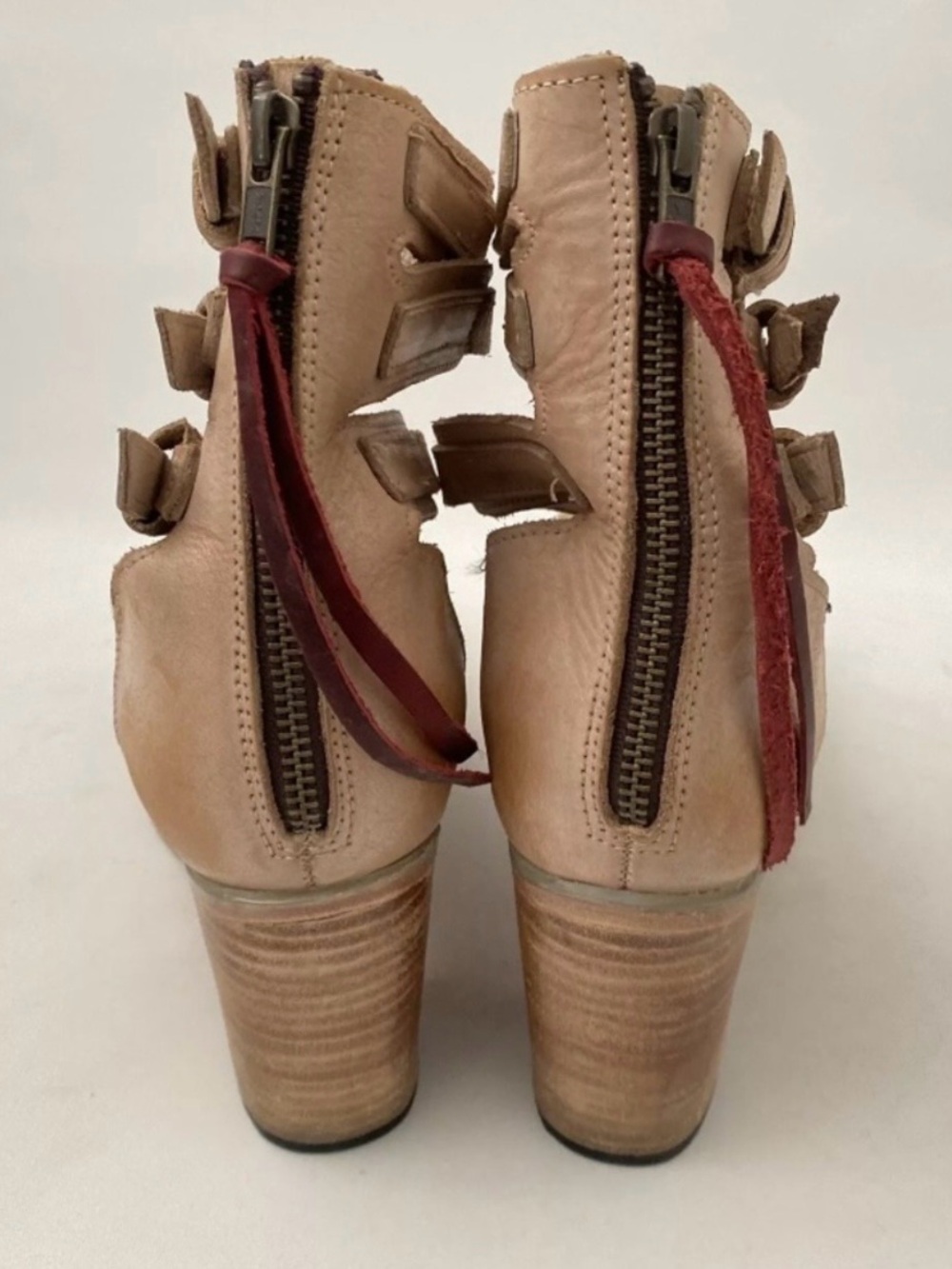 Freebird Women's Snake-Print Block Heel Ankle-Strap Booties Size 7 pre-owned - Picture 2 of 9